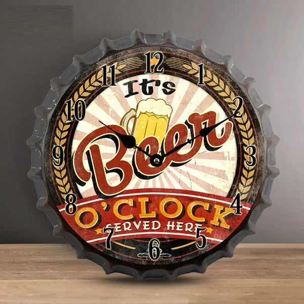 Horloge Industrielle Bière Déco Indus (vue 2)