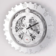 Horloge Industrielle Mécanique Argent