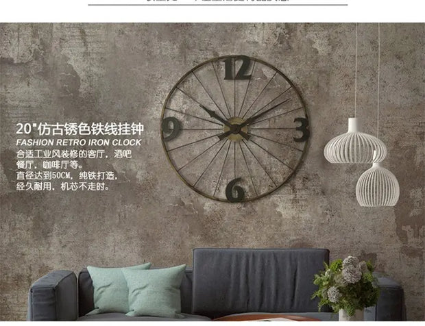 Horloge Industrielle Roue