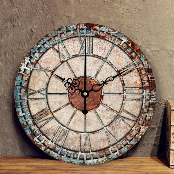 Horloge Industrielle Rouille Déco Indus (vue 2)