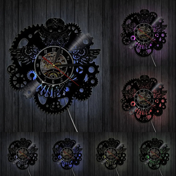 Horloge Industrielle Chouette Déco Indus (vue 7)