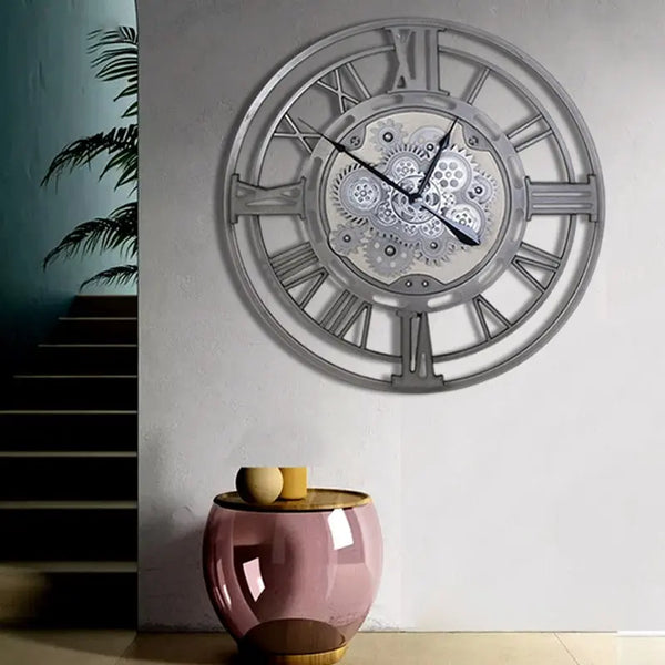 Horloge Industrielle Engrenages Déco Indus (vue 2)