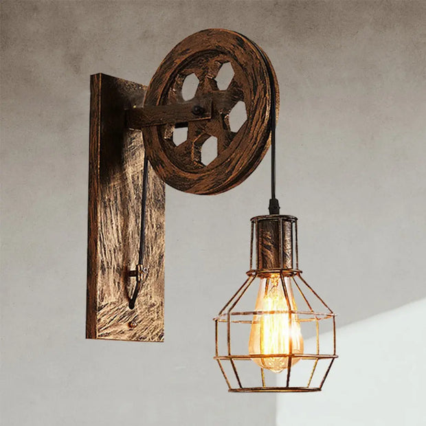 Applique Murale Industrielle Rustique