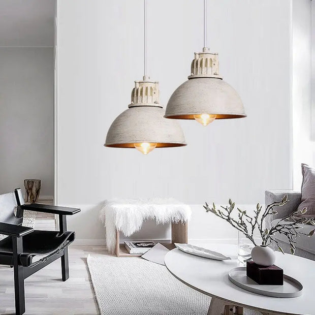 Suspension Industrielle Blanche