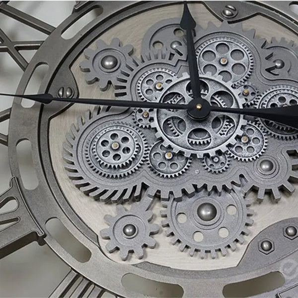 Horloge Industrielle Engrenages Déco Indus (vue 3)