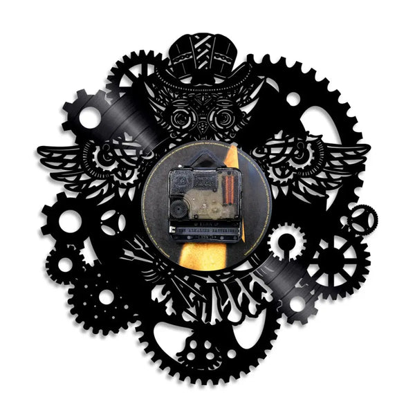 Horloge Industrielle Chouette Déco Indus (vue 3)