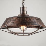 Suspension Industrielle Vintage Bronze