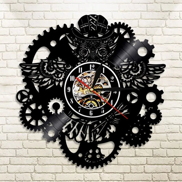 Horloge Industrielle Chouette Déco Indus (vue 6)
