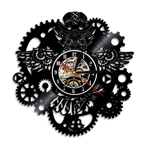 Horloge Industrielle Chouette Déco Indus (vue 5)