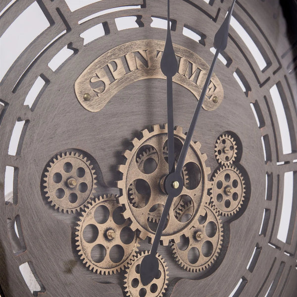 Horloge Industrielle Dentée Déco Indus (vue 2)