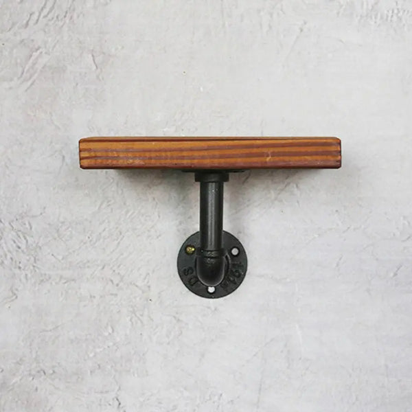 Étagère Murale Plateau Bois Acier Déco Indus (vue 4)