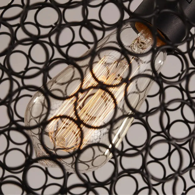 Suspension Industrielle Ampoule Noire