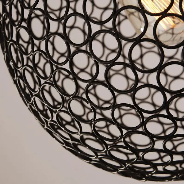 Suspension Industrielle Ampoule Noire Déco Indus (vue 3)