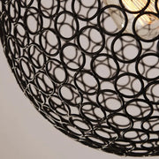 Suspension Industrielle Ampoule Noire