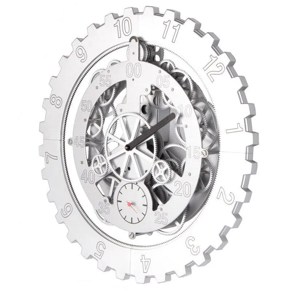 Horloge Industrielle Mécanique Argent Déco Indus (vue 5)