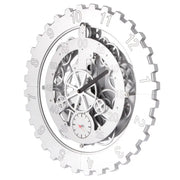 Horloge Industrielle Mécanique Argent