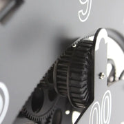 Horloge Industrielle Mécanique Argent