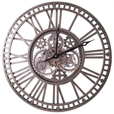 Horloge Murale Industrielle En Fer Forgé