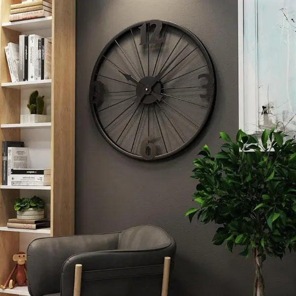 Horloge Industrielle 55cm Déco Indus