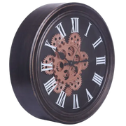 Horloge Industrielle Engrenages Tournants