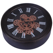 Horloge Industrielle Engrenages Tournants
