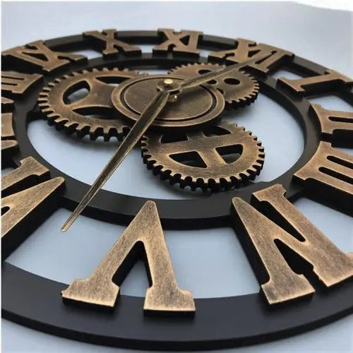Horloge Industrielle Rouages Déco Indus (vue 2)
