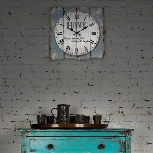 Horloge Industrielle Carrée Déco Indus