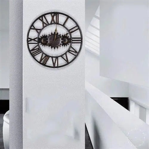 Horloge Industrielle Grande Taille Déco Indus (vue 1)