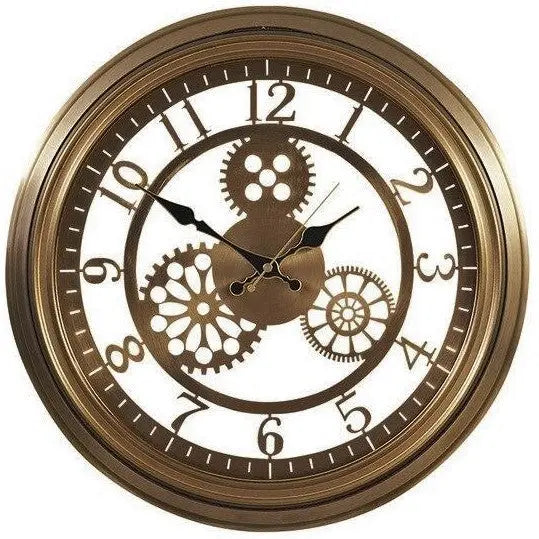 Horloge Industrielle Dorée Déco Indus (vue 4)