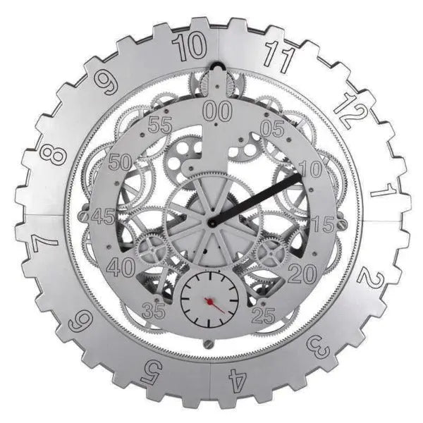 Horloge Industrielle Moderne Grise