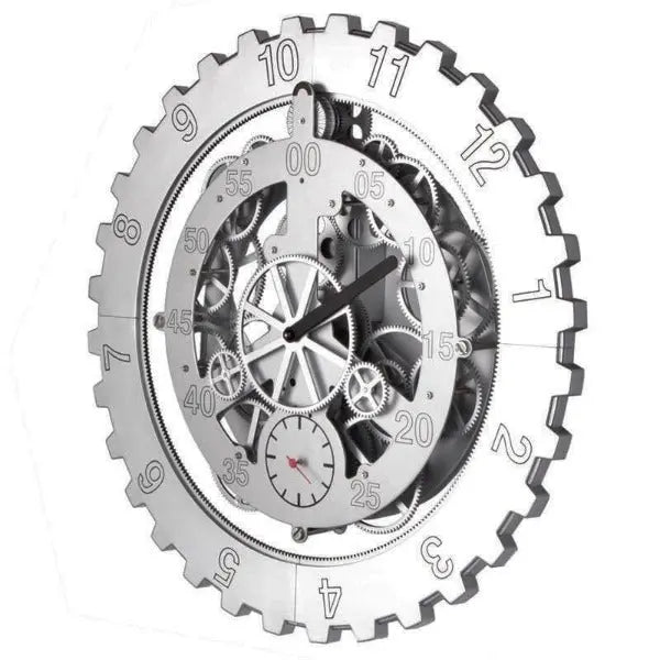 Horloge Industrielle Moderne Grise