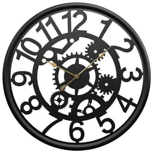 Horloge Industrielle Noire
