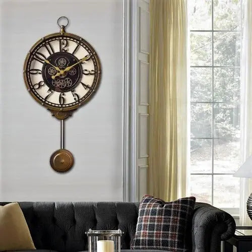 Horloge Industrielle Pendule Déco Indus (vue 2)