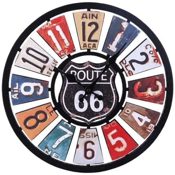 Horloge Industrielle Route 66