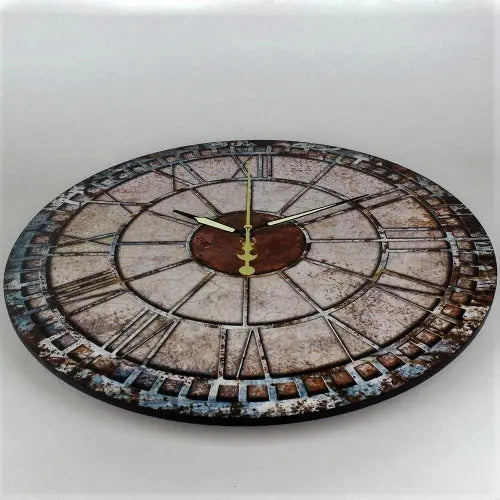 Horloge Industrielle Rustique