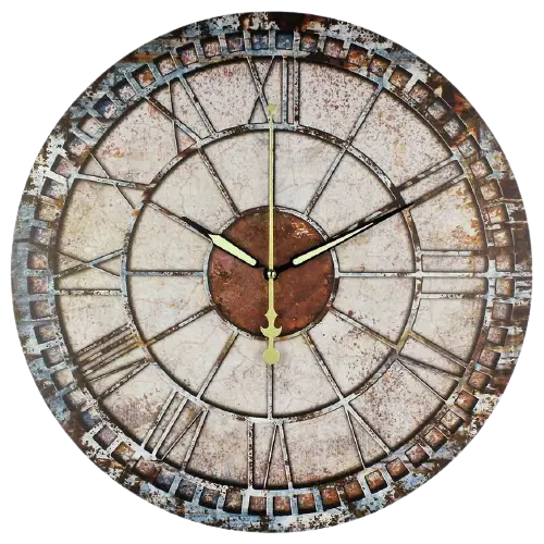 Horloge Industrielle Rustique