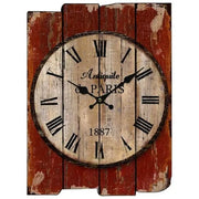 Horloge Rectangulaire Industrielle En Bois