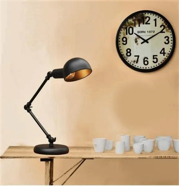 Lampe À Poser Noire Industrielle Déco Indus (vue 2)