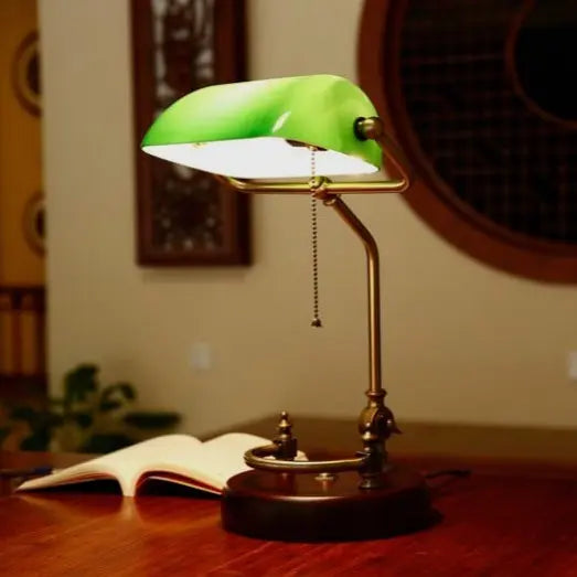 Lampe De Banquier Vintage Déco Indus (vue 3)