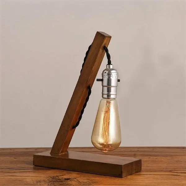 Lampe Industrielle En Bois