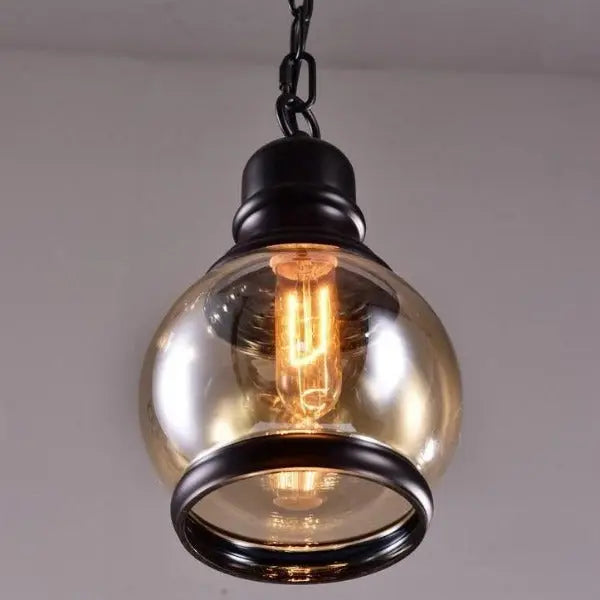 Lampe Industrielle En Verre Rétro