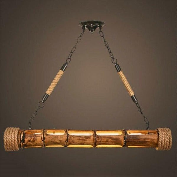 Lampe Suspendue Industrielle En Bambou
