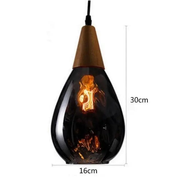 Lampe Suspendue Industrielle En Verre Soufflé Vintage