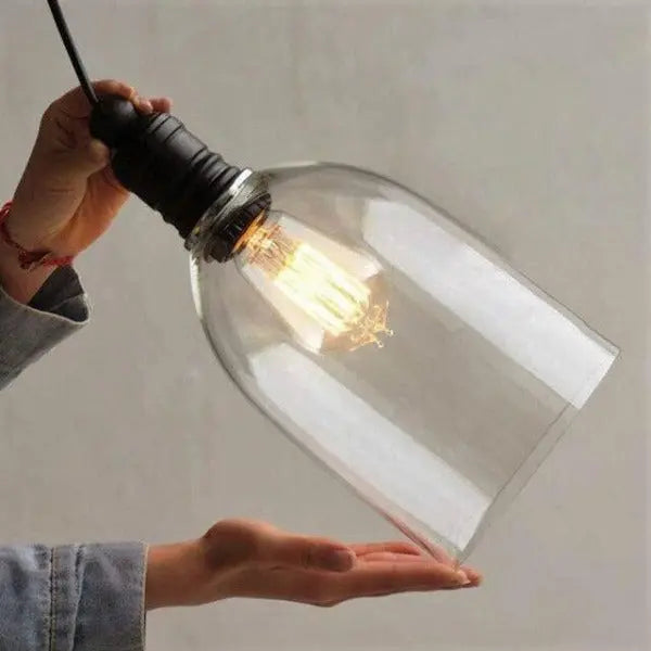 Lampe Suspendue Industrielle En Verre Déco Indus