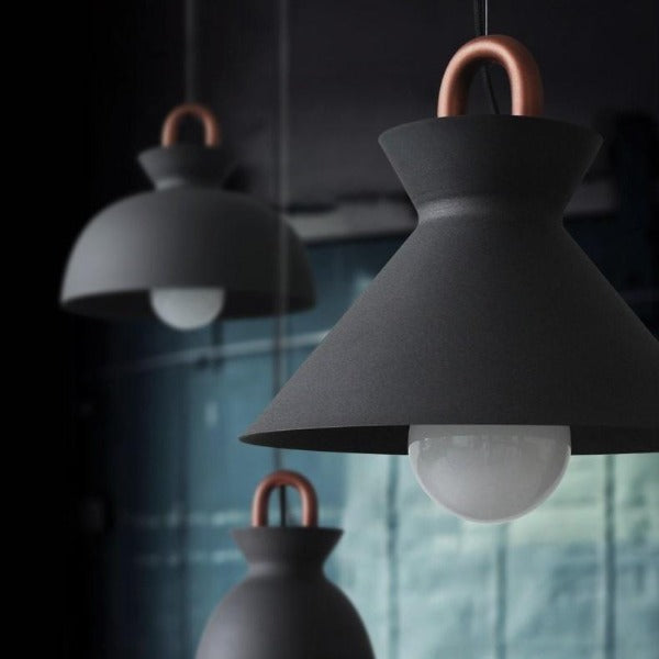 Lampe Suspension Industrielle Noire Déco Indus