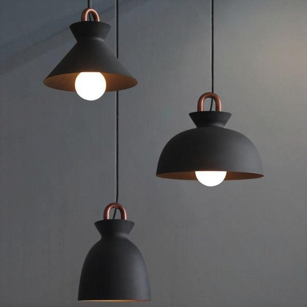 Lampe Suspension Industrielle Noire Déco Indus