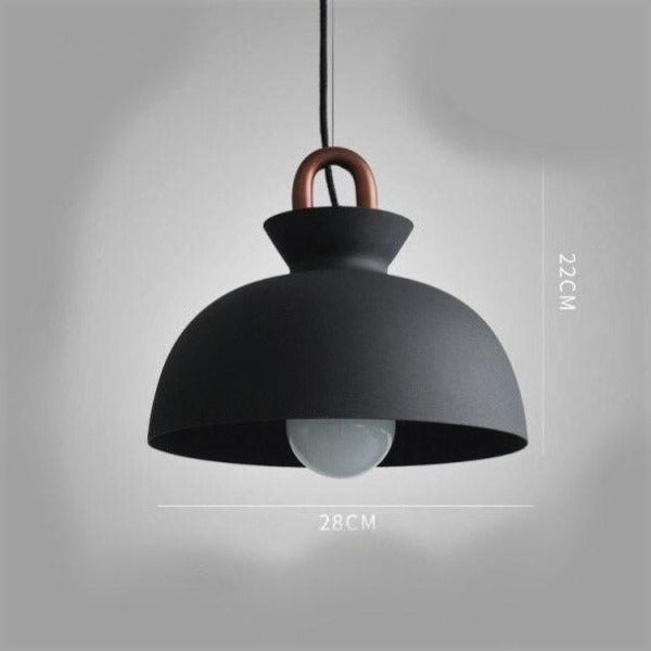 Lampe Suspension Industrielle Noire Vintage