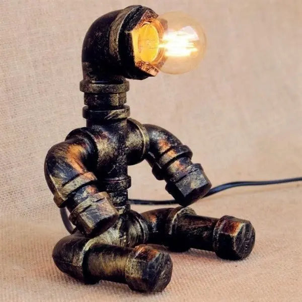 Lampe à Poser Industrielle En Fer Forgé