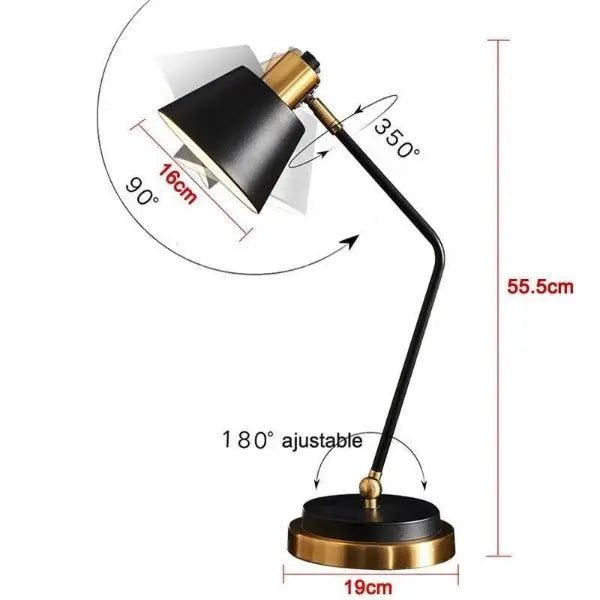 Lampe à Poser Industrielle Orientable Déco Indus