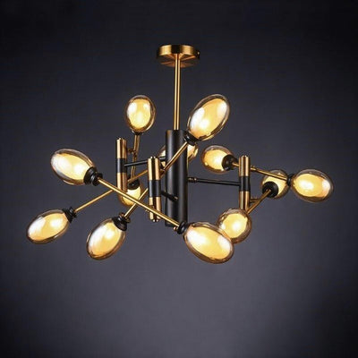 Lustre Industriel Doré